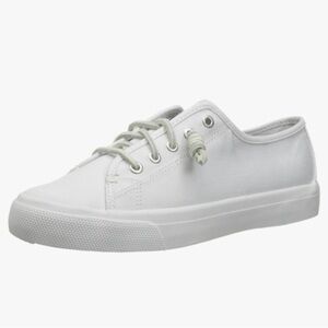 Sperry Women's Seacoast Core White Fisherman Classic Canvas Sneakers Size 10